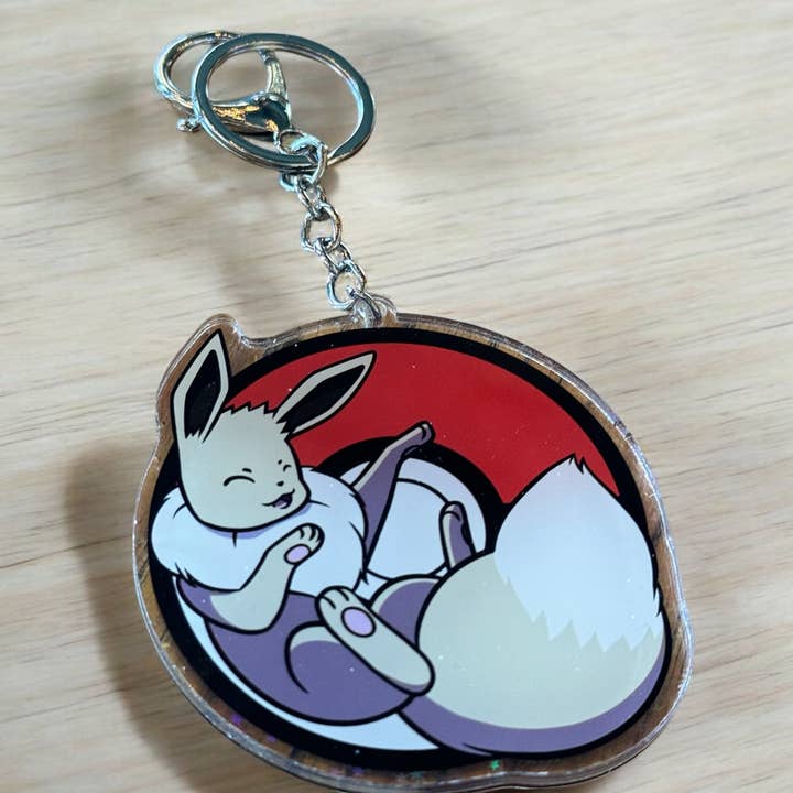 The Geek Boutique - Venta al por mayor Llavero - Niños - Llavero acrílico Poke OG Normal Fox Cat Dog para videojuegos de anime