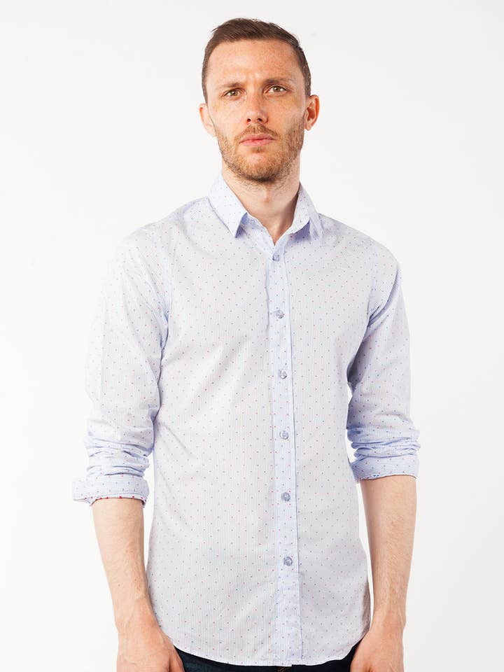 Blue Striped Dress Shirt for wholesale by Progoti
