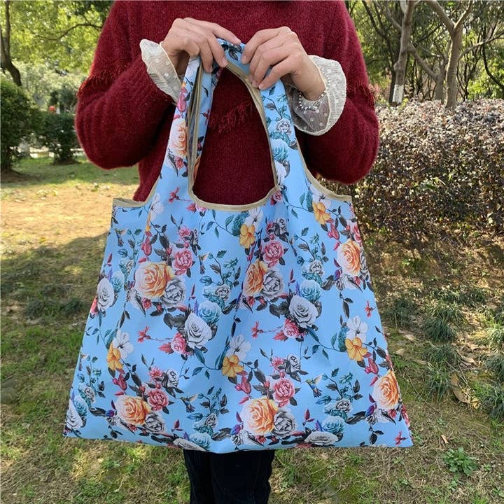 Foldable Printed Shopping Tote Bag for wholesale by FurDecoration