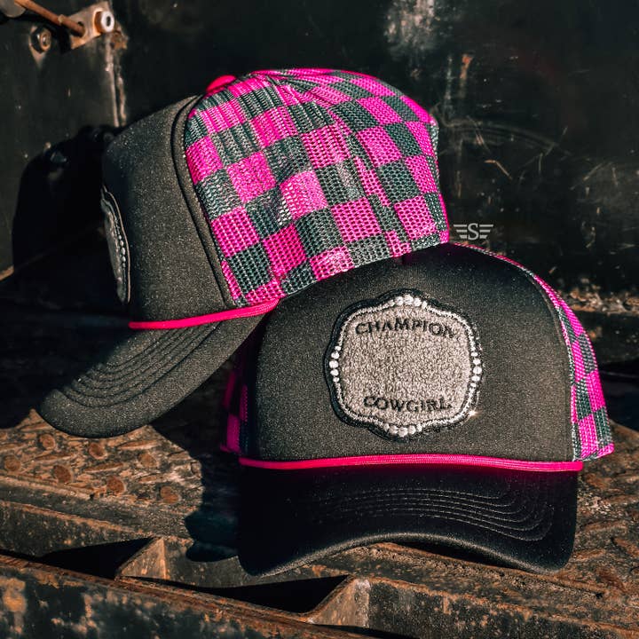 Flying S Company - Wholesale Trucker Hat - Women's - Champion Cowgirl Printed Mesh Trucker Cap1