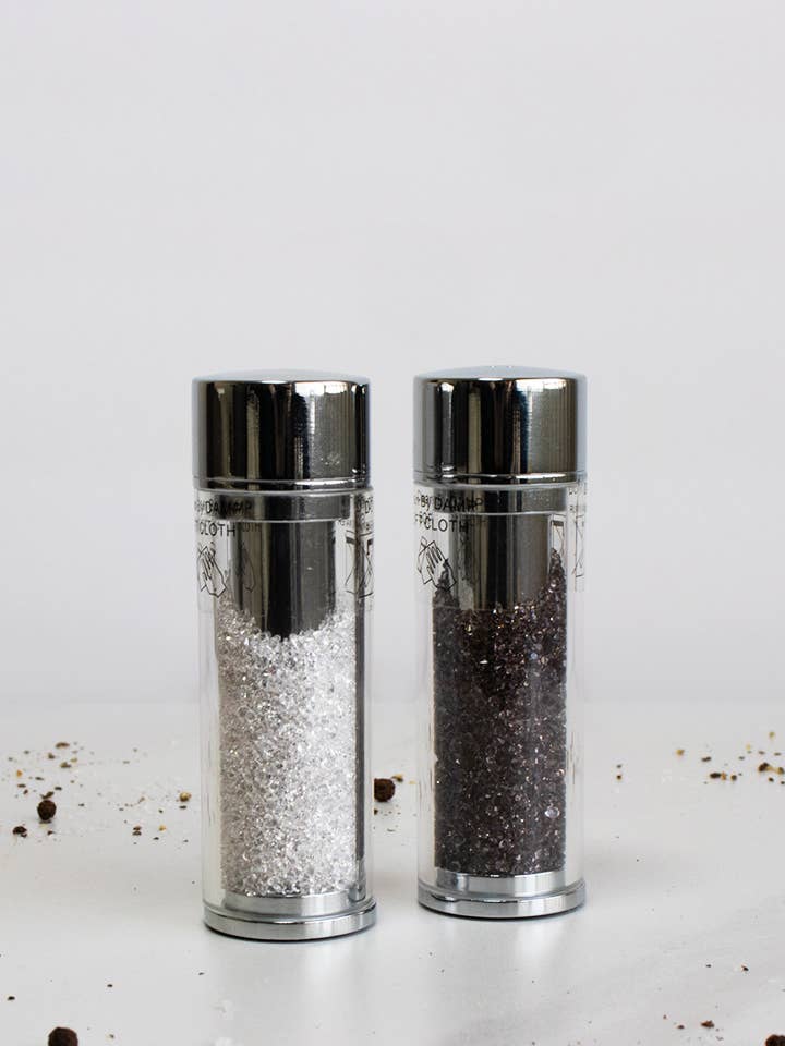 Crystal-Filled Base Salt and Pepper Shaker Set for wholesale by Collection by Nouvelle