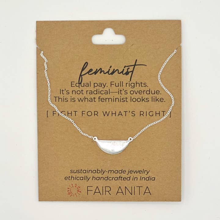 Fair Anita – wholesale Pendant/charm necklace – Fair Feminist Necklace - Sterling Silver0