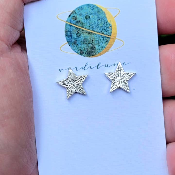 Starshine Brass Stud Earrings for wholesale by Verdilune