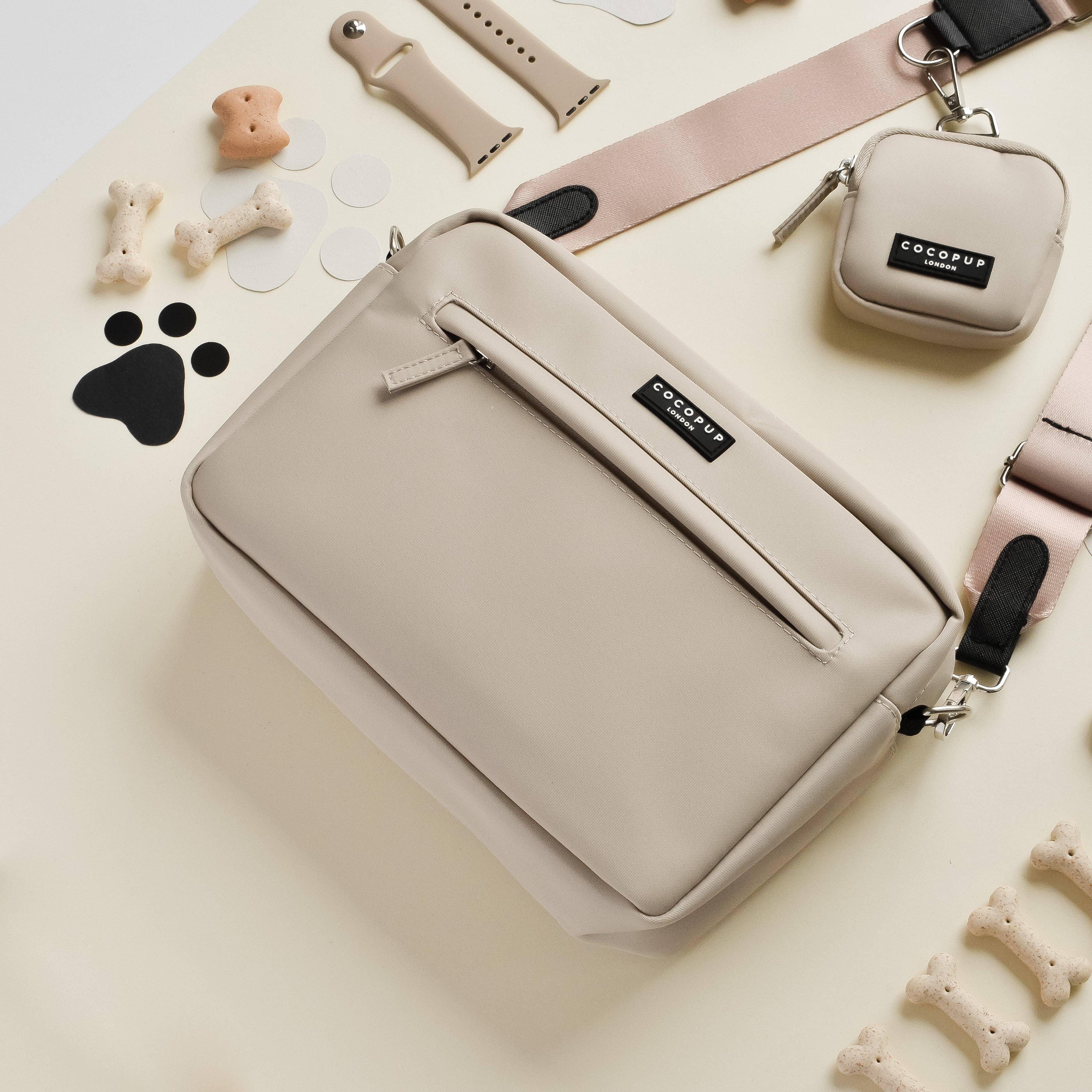 Cocopup London – Engroshandel Pose til godbidder - Hund – Stor hund Walking Bag - Caramel Latte1