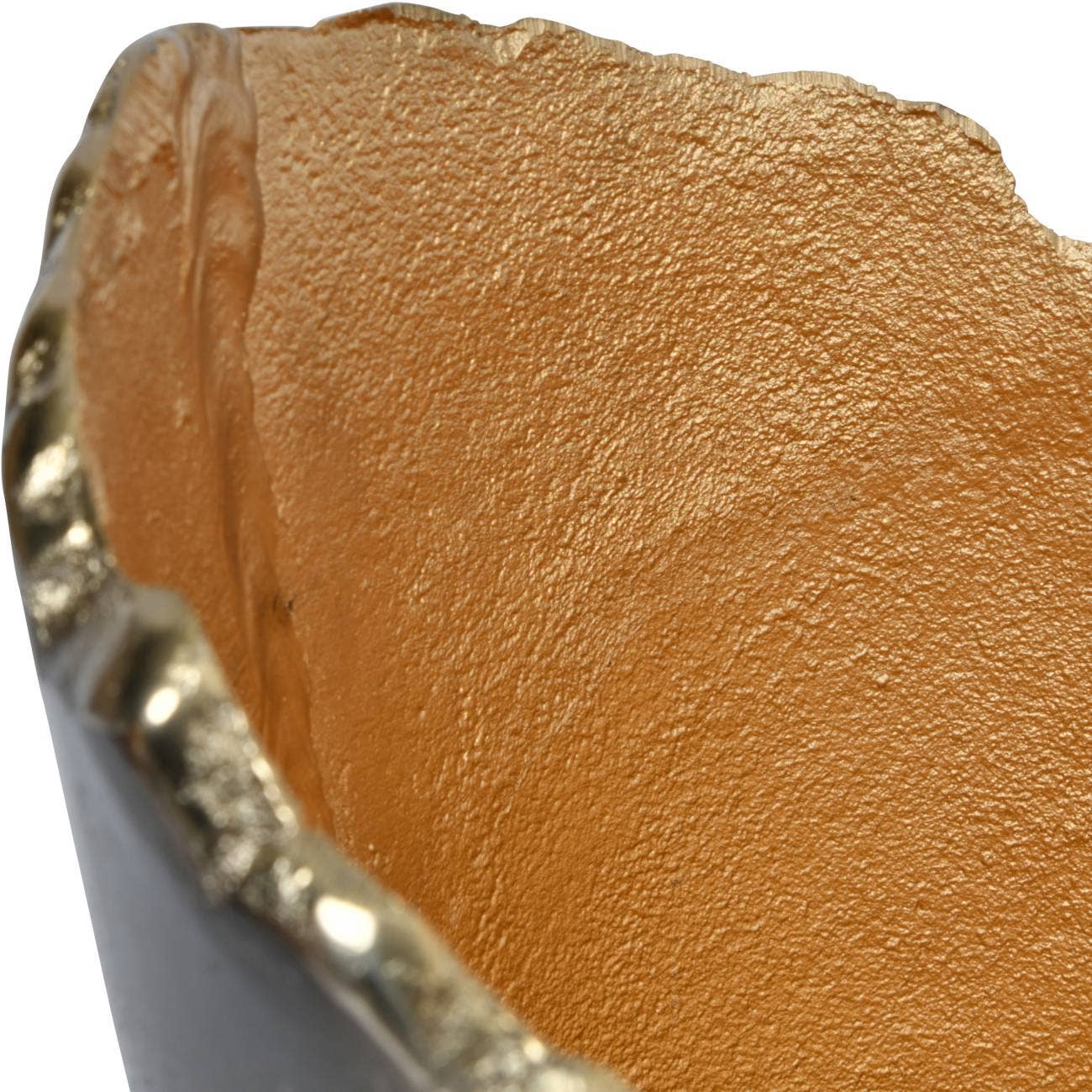 Rookzwart, goud Merapi Lava grote vaas van 27 cm voor groothandel op Faire3