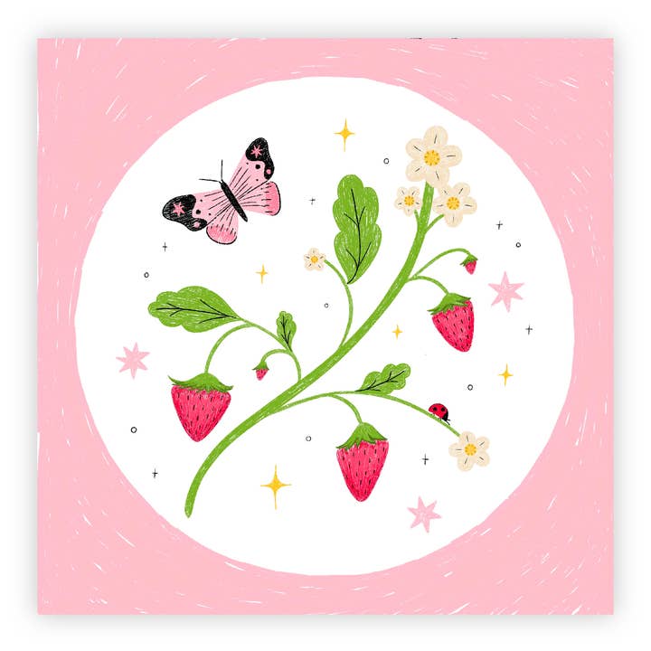 strawberry print for wholesale by Merely Maggie