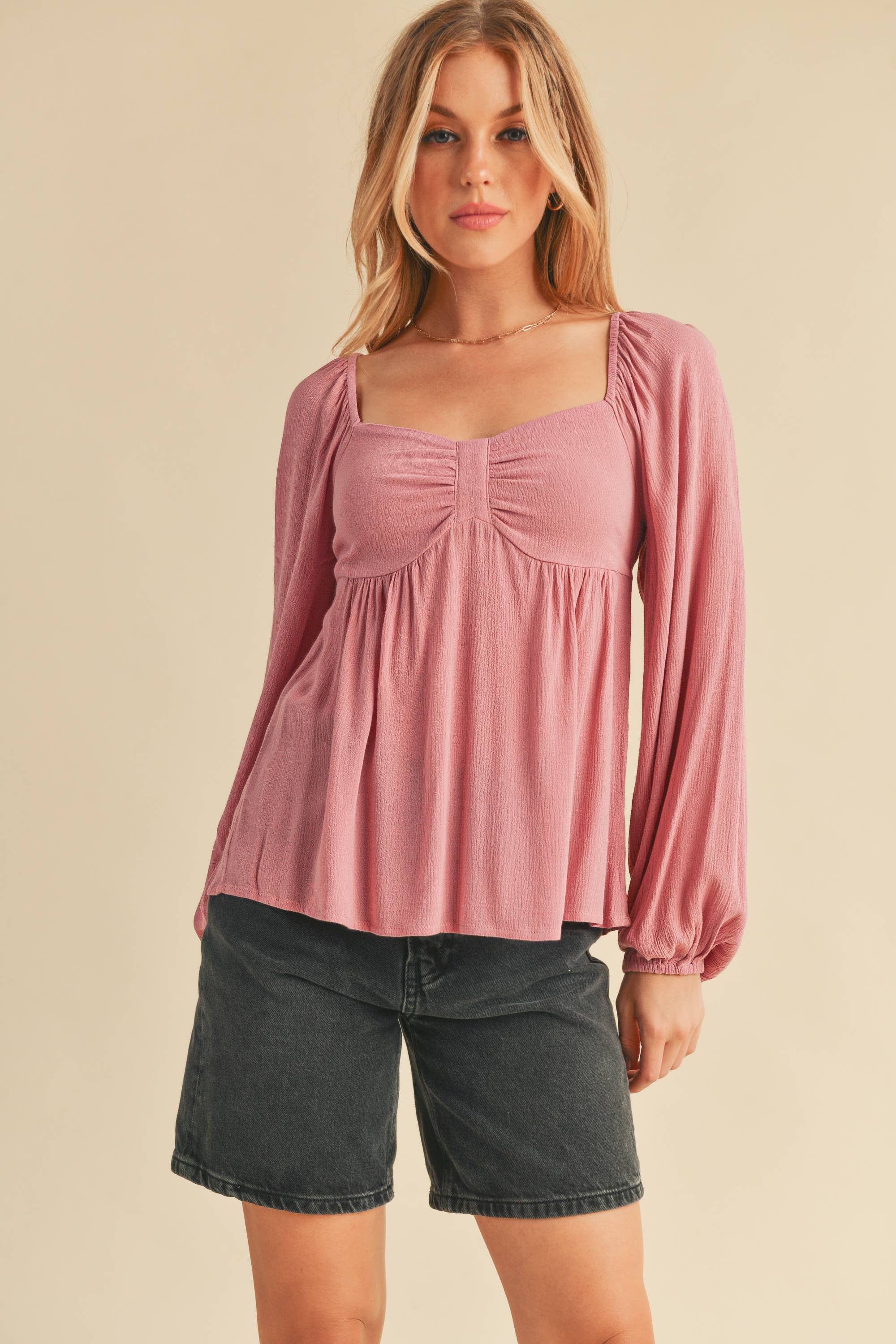 AEMI + CO - Wholesale Blouse - Women's - 8136BK Silvana Top14