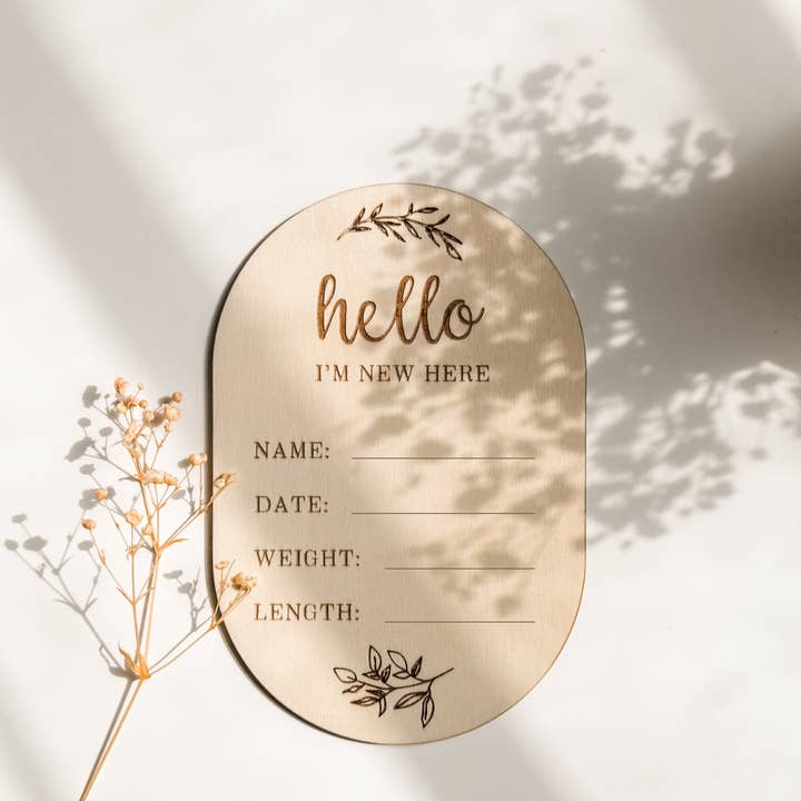 Tableau d'information sur les naissances en bois | Panneau d'hôpital pour bébés | Souvenir pour la vente par Kae & Kole, LLC