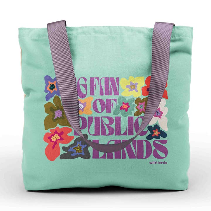 Big Fan Floral Canvas Tote for wholesale by Wild Lettie
