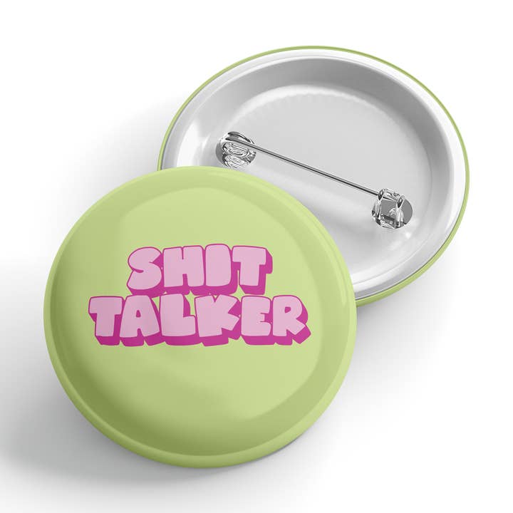 Parleur de merde - Bouton - Drôle - Coquin - Adulte - Impertinent - Non filtré - Sarcastique - Pertinent - Sarcastique pour la vente par Erin Dayhaw