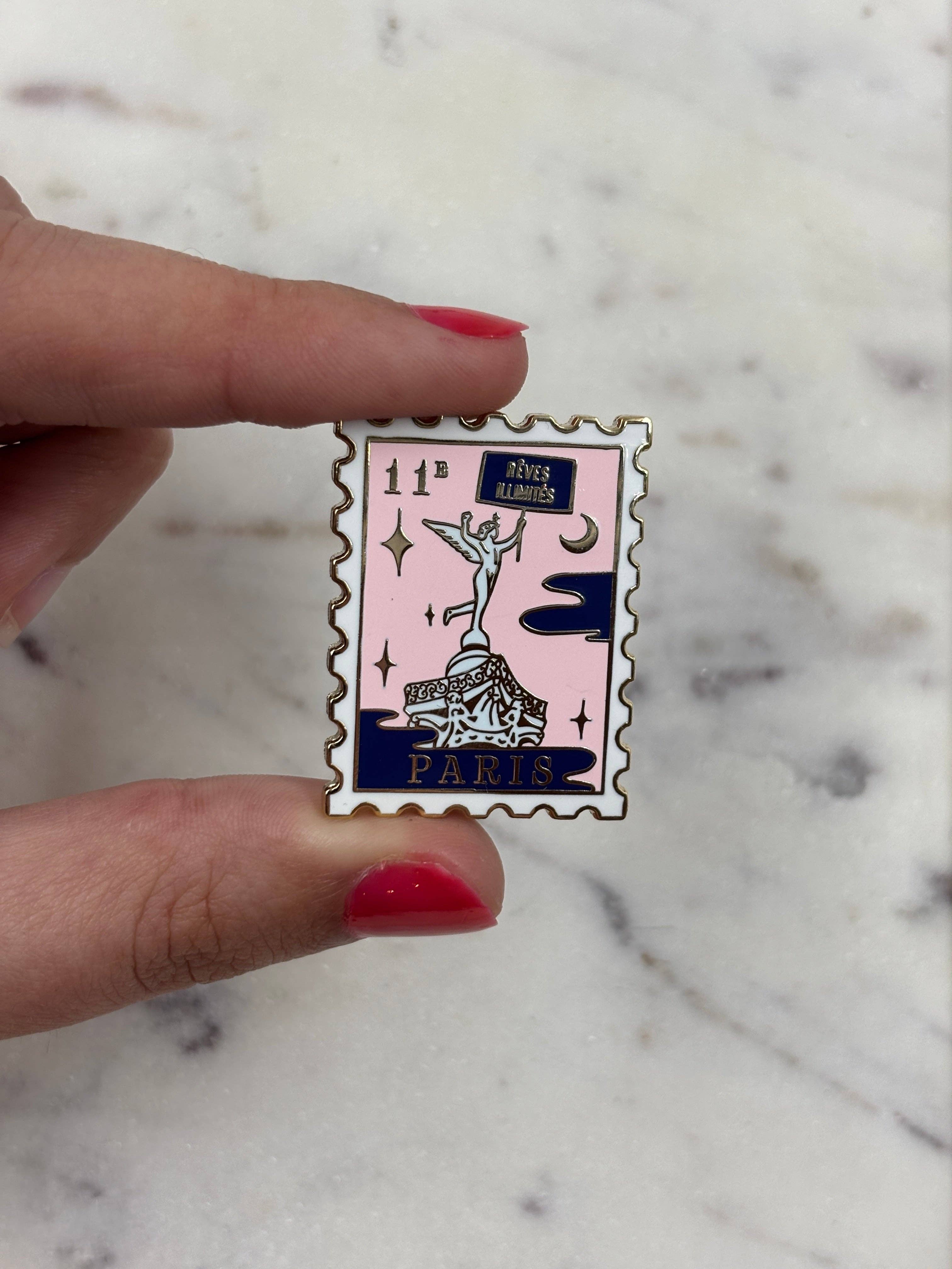 LES IMPRIMEUSES - Wholesale Brooch - Pin - Stamp Paris 11th - Under the Sky of Bastille1