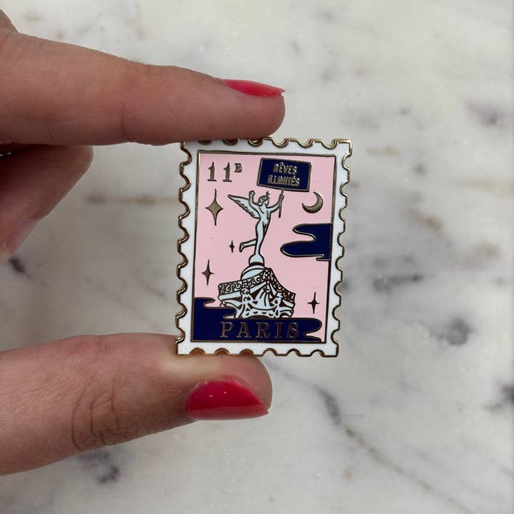 LES IMPRIMEUSES - Wholesale Brooch - Pin - Stamp Paris 11th - Under the Sky of Bastille1
