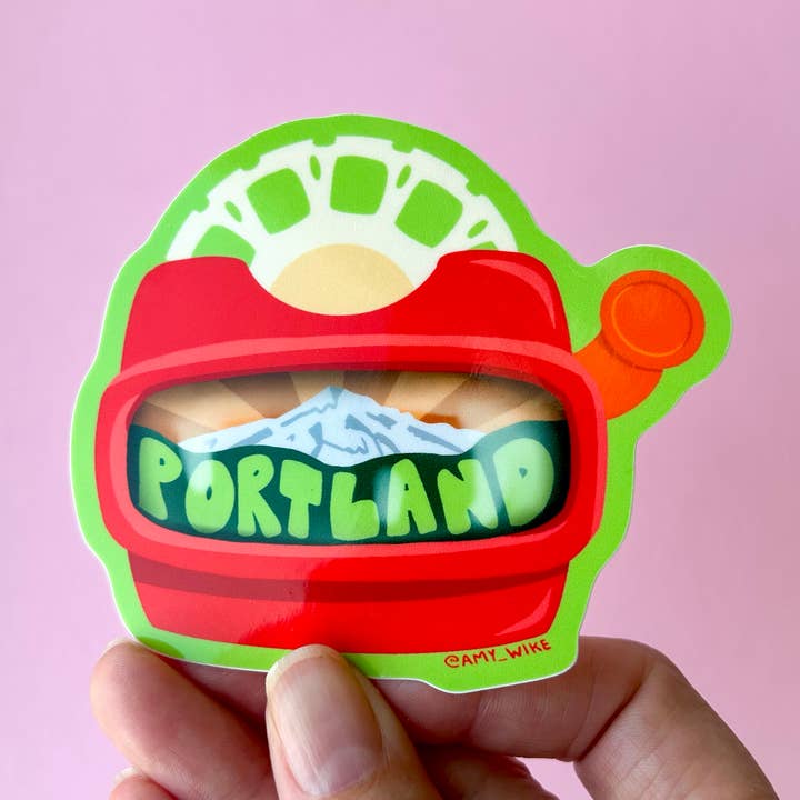 Autocollant Portland Viewfinder pour la vente par Amy Wike Illustration