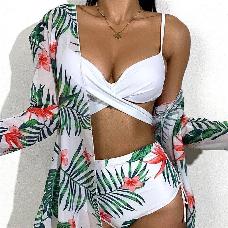 Ekartini - Wholesale Two Piece Swimsuit - Women's - Printed Sunscreen Beach Steel Brace Swimsuit Three Piece Set5