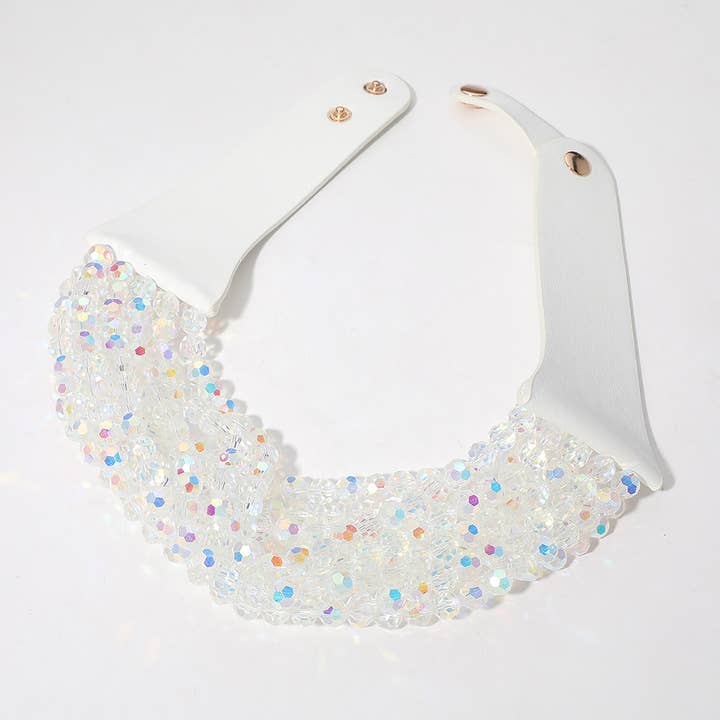 Sensibling Corp. - Wholesale Beaded/Pearl Necklace - Chunky Acrylic Beaded Multi Layered Faux Leather Necklace