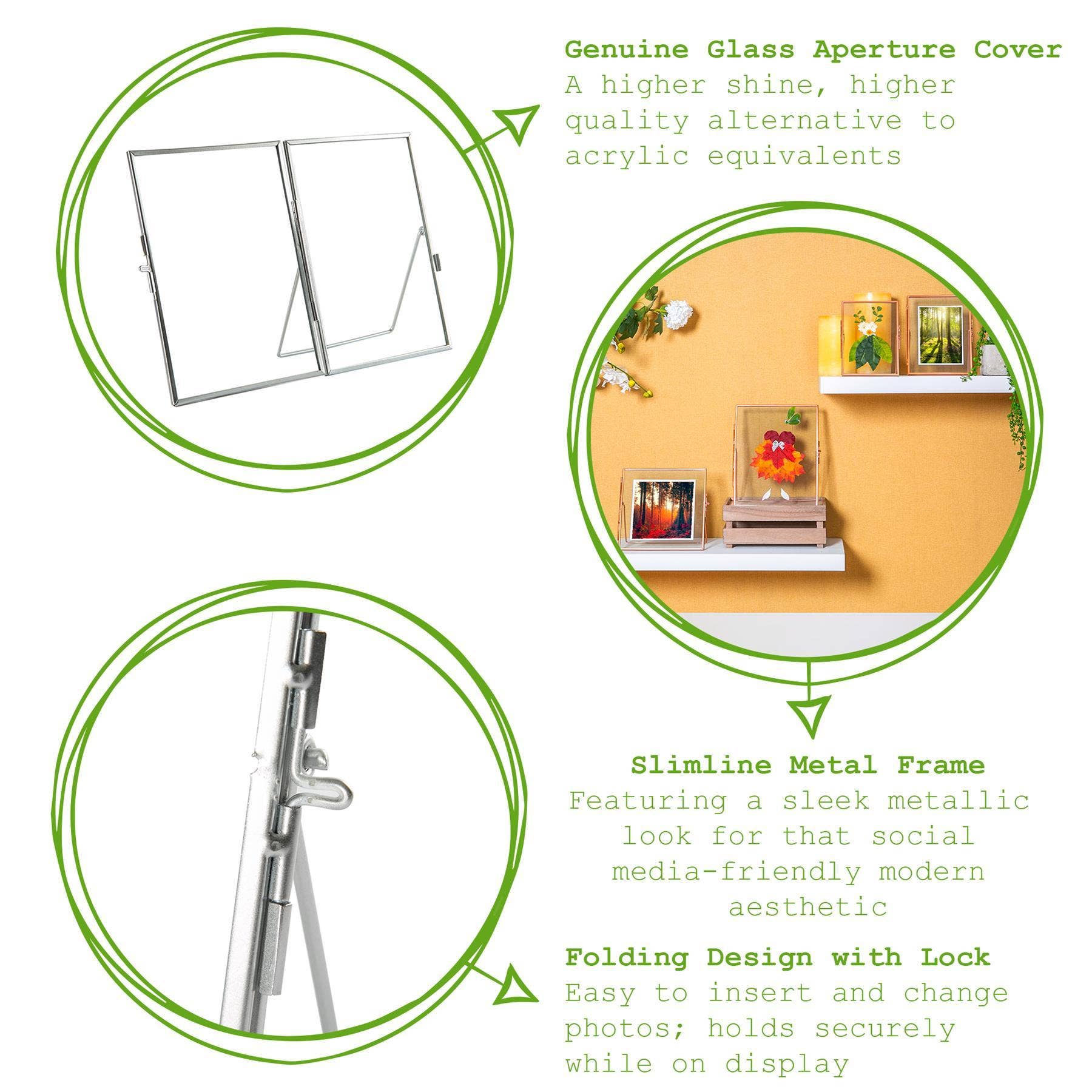 Rinkit Ltd – wholesale Picture frame – 5" x 7" Standing Metal Photo Frame - by Nicola Spring3