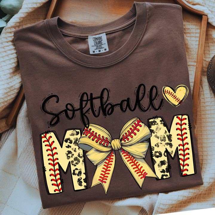 LEOPARD SOFTBALL MOM DTF TRANSFER for wholesale by Remi Lee Transfers