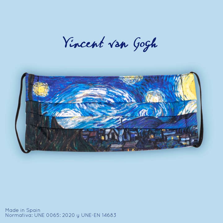 Mask “The Starry Night” Van Gogh folds for wholesale by KESSLER MUSEUM MERCHANDISING
