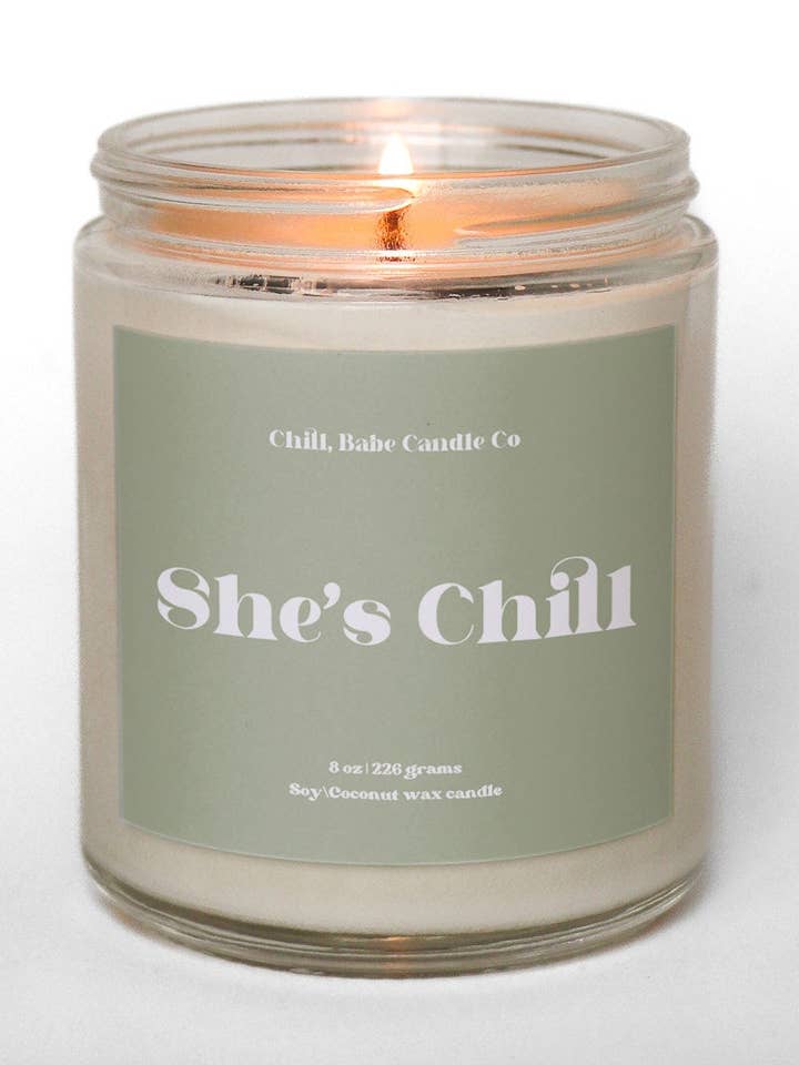 She’s Chill Candle | Eucalyptus + Spearmint for wholesale by Chill, Babe Candle Co