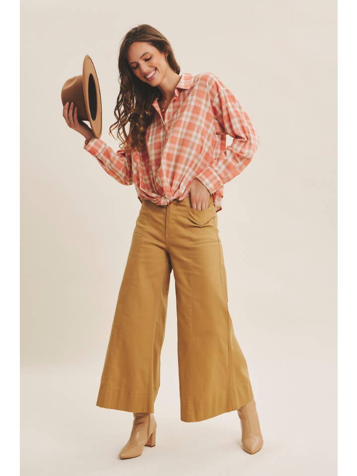 in february - Vente Jean – femme - PANTALON COURT À JAMBES LARGES ET TAILLE HAUTE EXTENSIBLE29