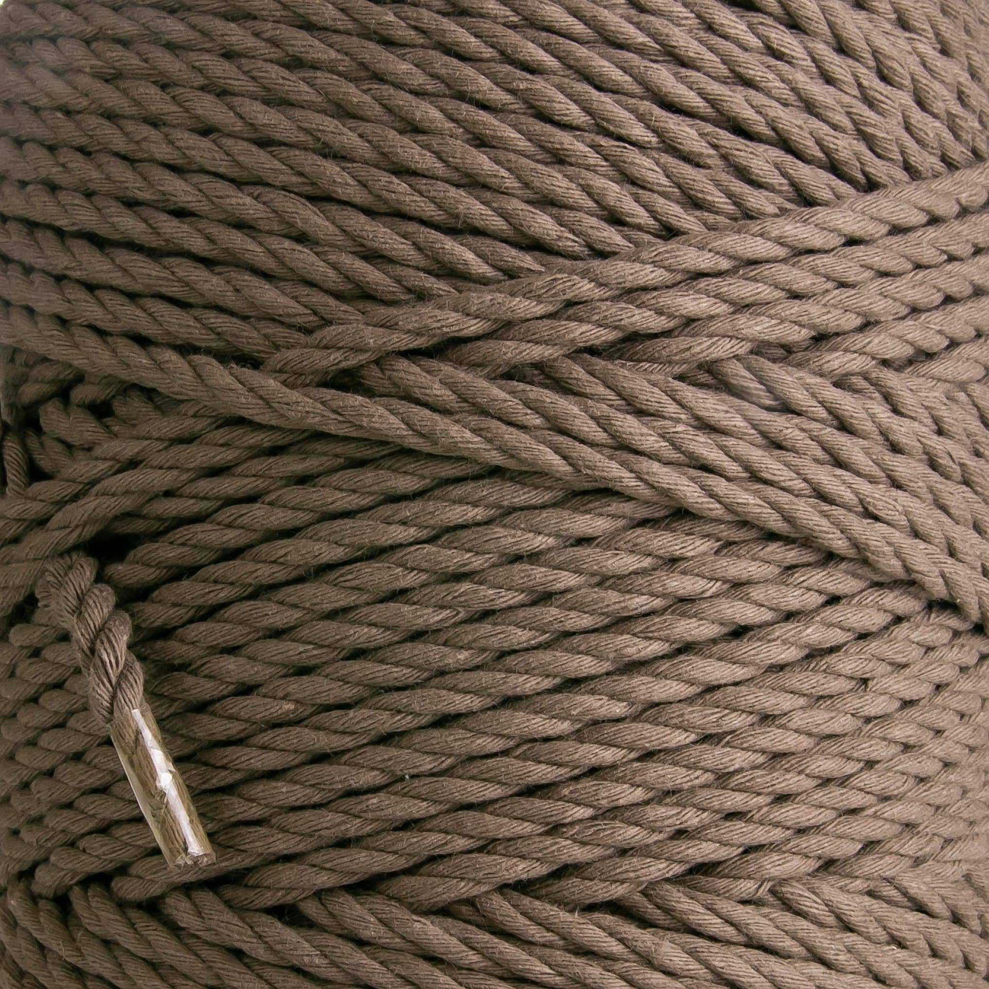 MB Cordas - Wholesale Yarn - 4MM 3 Strand Twisted Macrame Cotton Rope 1kg BROWN 140-145m  Macrame Rope 3 ply Craft String3