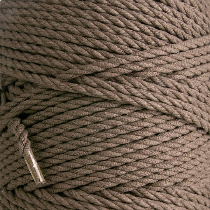 MB Cordas – wholesale Yarn – 4MM 3 Strand Twisted Macrame Cotton Rope 1kg BROWN 140-145m Macrame Rope 3 ply Craft String3