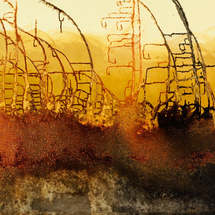 Serie #040616 Gridlock <br> Stampa d'Arte su Tela Astratta per la vendita all'ingrosso da parte di Michel Keck LLC