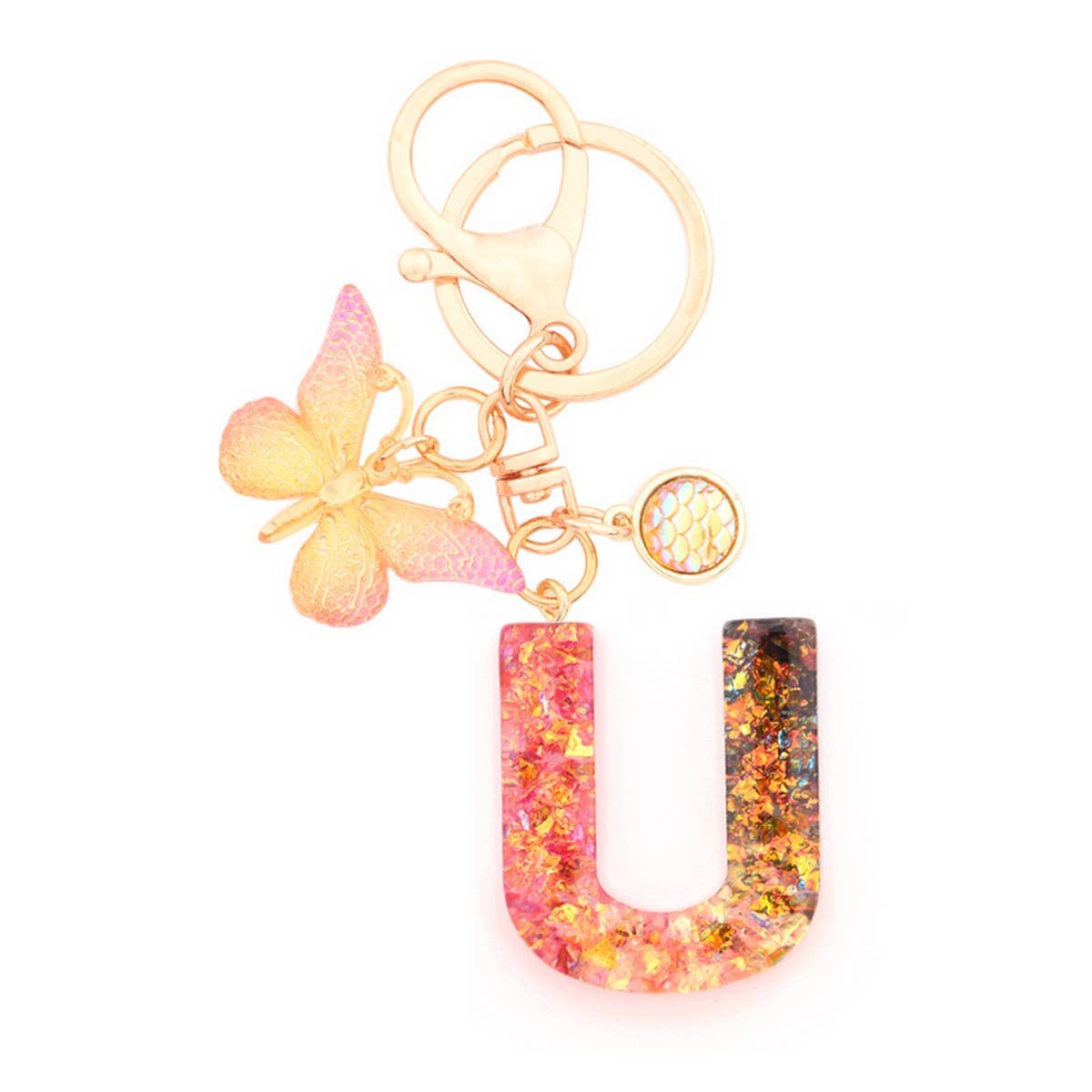 ACCITY - Wholesale Keychain - Women's - Creative Crystal Letter Keychain with Resin Sequins_CWAB502120