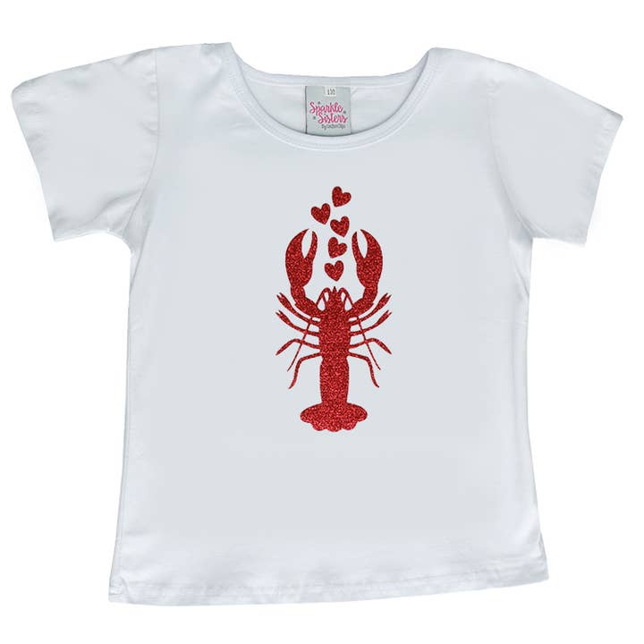 Glitter Lobster Short Sleeve T shirt for wholesale by Sparkle Sisters by Couture Clips