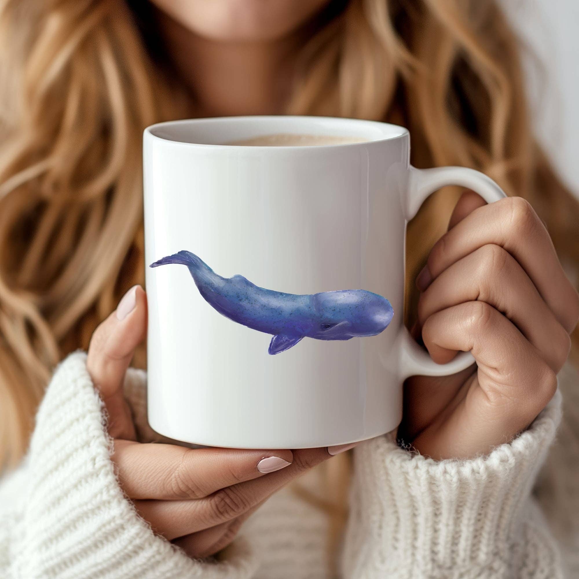 MerikaArt - Wholesale Coffee Mug - Blue Whale Mug3