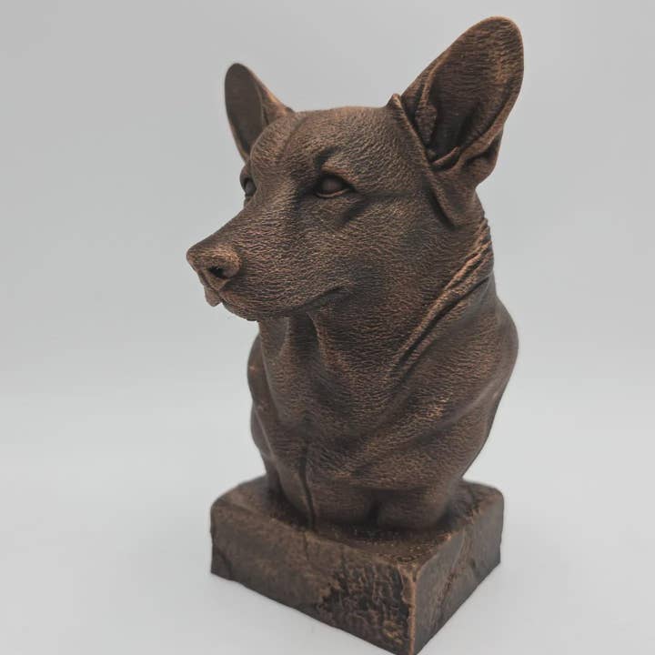 Byst av corgistaty – heminredning för hundälskare, handmålad prydnad för wholesale av 3DijkstraFinds