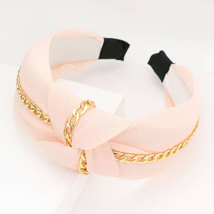Chain Trim Knot Headband for wholesale by Sensibling Corp.