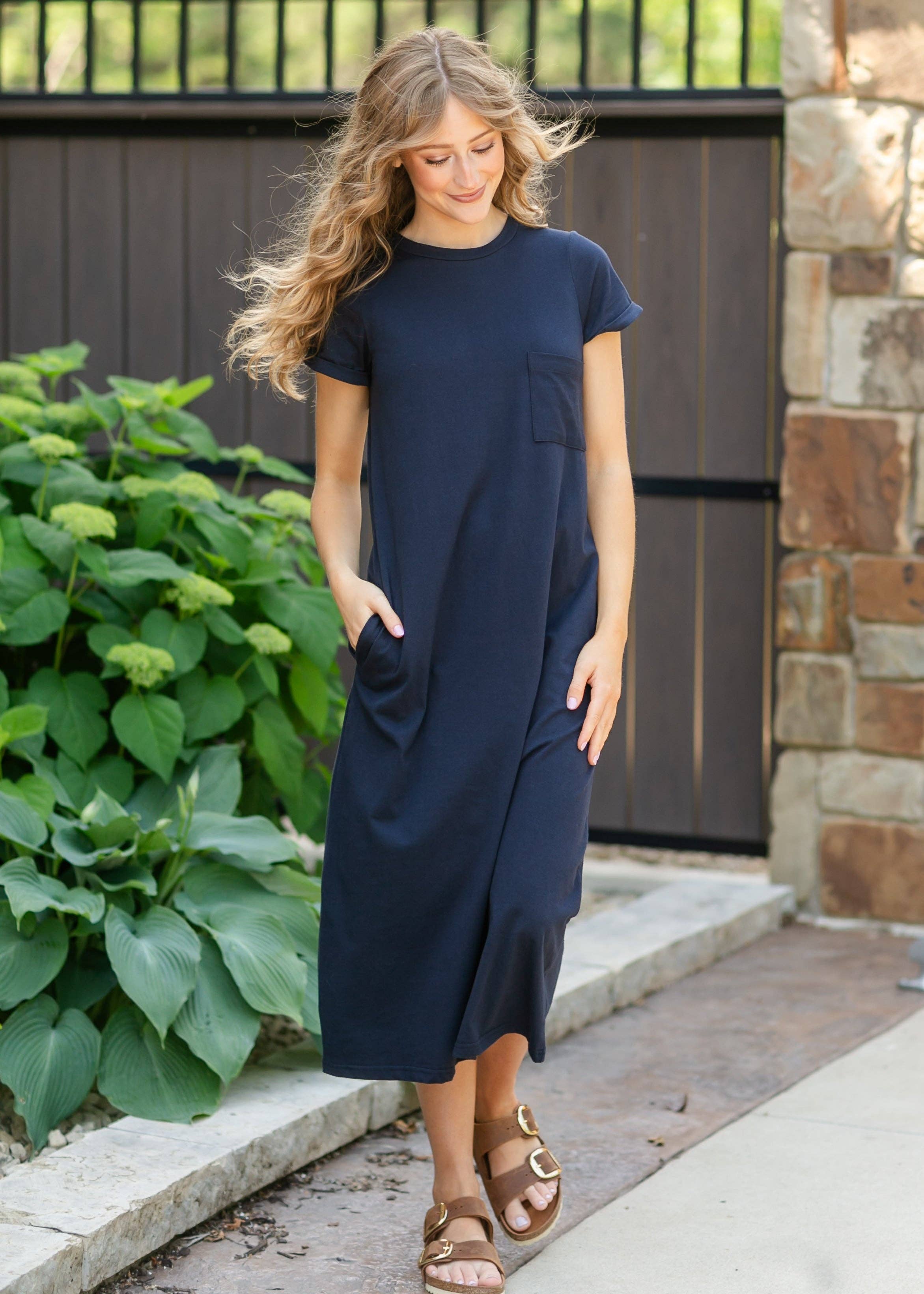 Inherit Clothing Company - Wholesale Dress - Women's - Finley T-shirt Midi Dress19