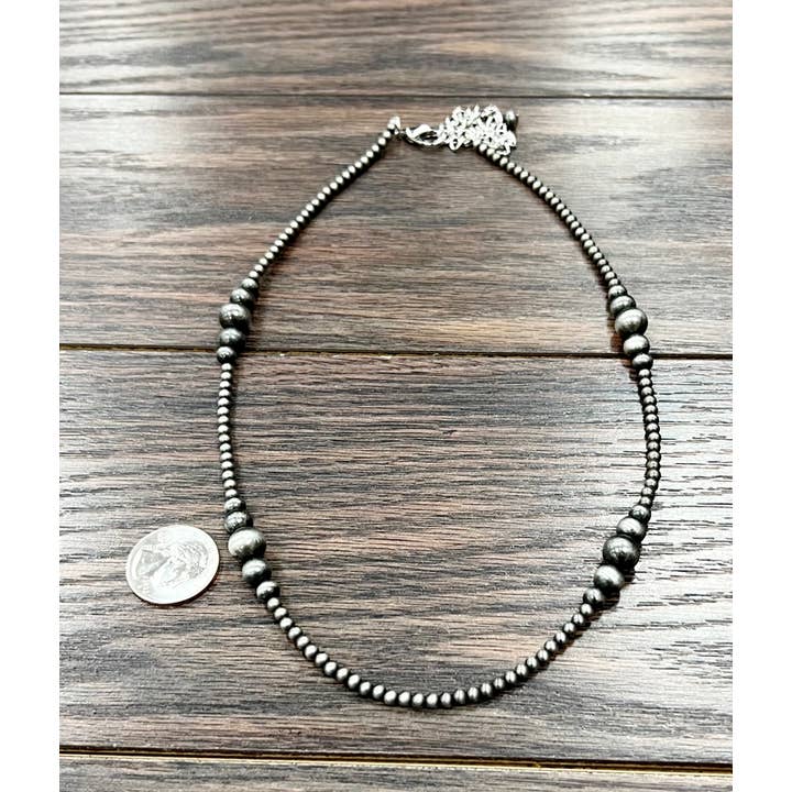 ISAC Trading Inc - Wholesale Beaded/Pearl Necklace - 735688, 22" Handmade Navajo Bead Necklace 1