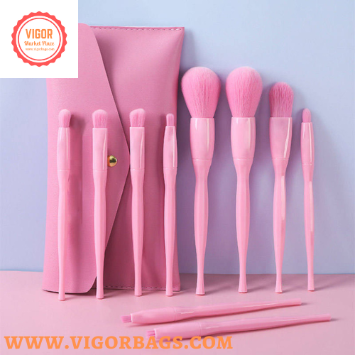 High Quality 10 pcs Candy Color Makeup Brushes Tool Set - MO for wholesale on Faire0