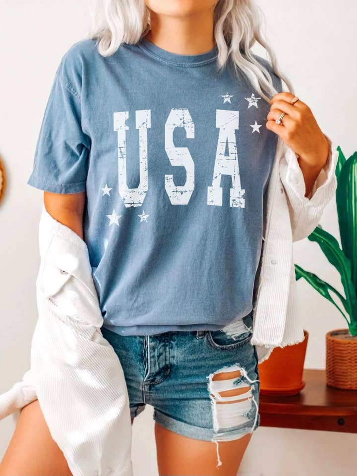 USA - 4. juli Grafisk Tee for engroshandel hos Desert Raine