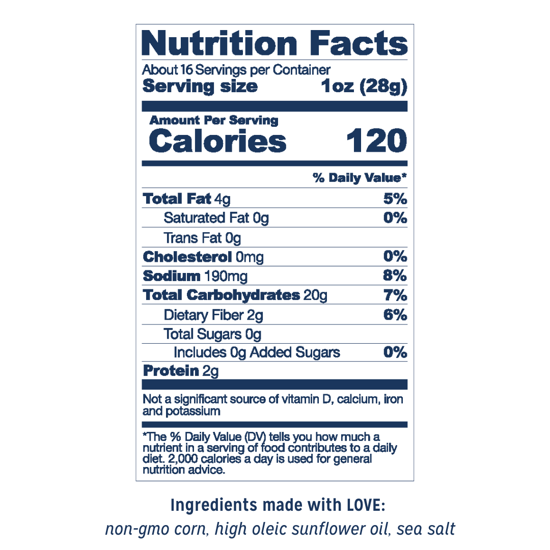 LOVE CORN - Wholesale Puffed Snack - LOVE CORN Sea Salt 16oz x 1 Bag5