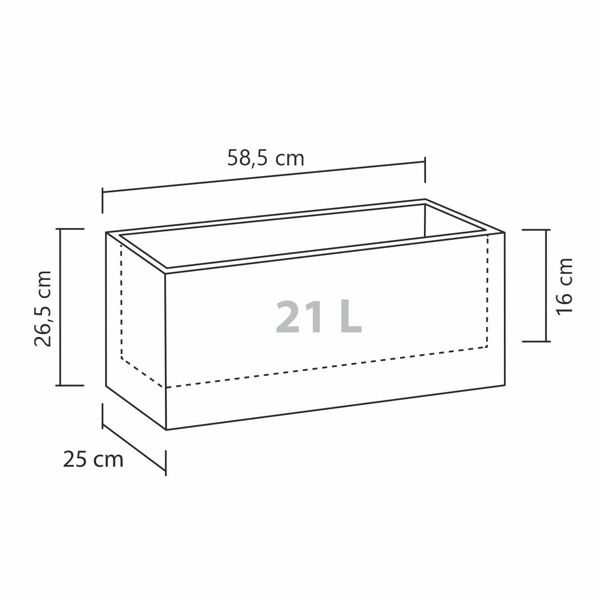 Scheurich - Vente Pot - Pot à fleurs et jardinière en plastique C-Cube High 2401