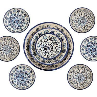 Agean Design Keramisk Skål i nuancer af havblå - 10 cm for engroshandel hos Access by Mediterranean Concepts