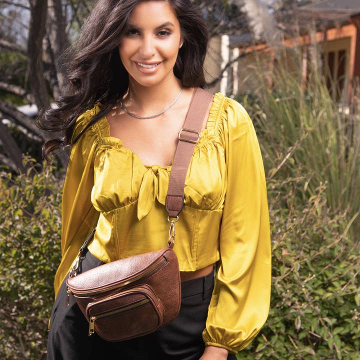 KAYLA+AVA - Wholesale Belt Bag - Women's - Loretta Multi Compartment Fanny Pack/Belt Bag/sling bag