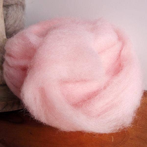 Packaging Decor - Vendita all'ingrosso Attrezzature per lavoretti e fai da te - Fibre di lana pettinata 100% pura - Rosa1