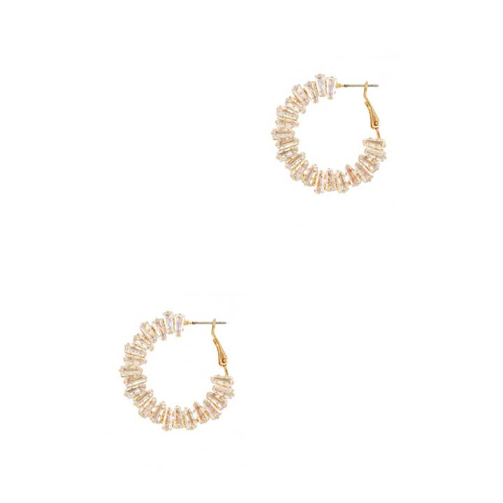 anbfashion – wholesale Hoop-örhängen – Strass Baguete Hoop Örhänge 73