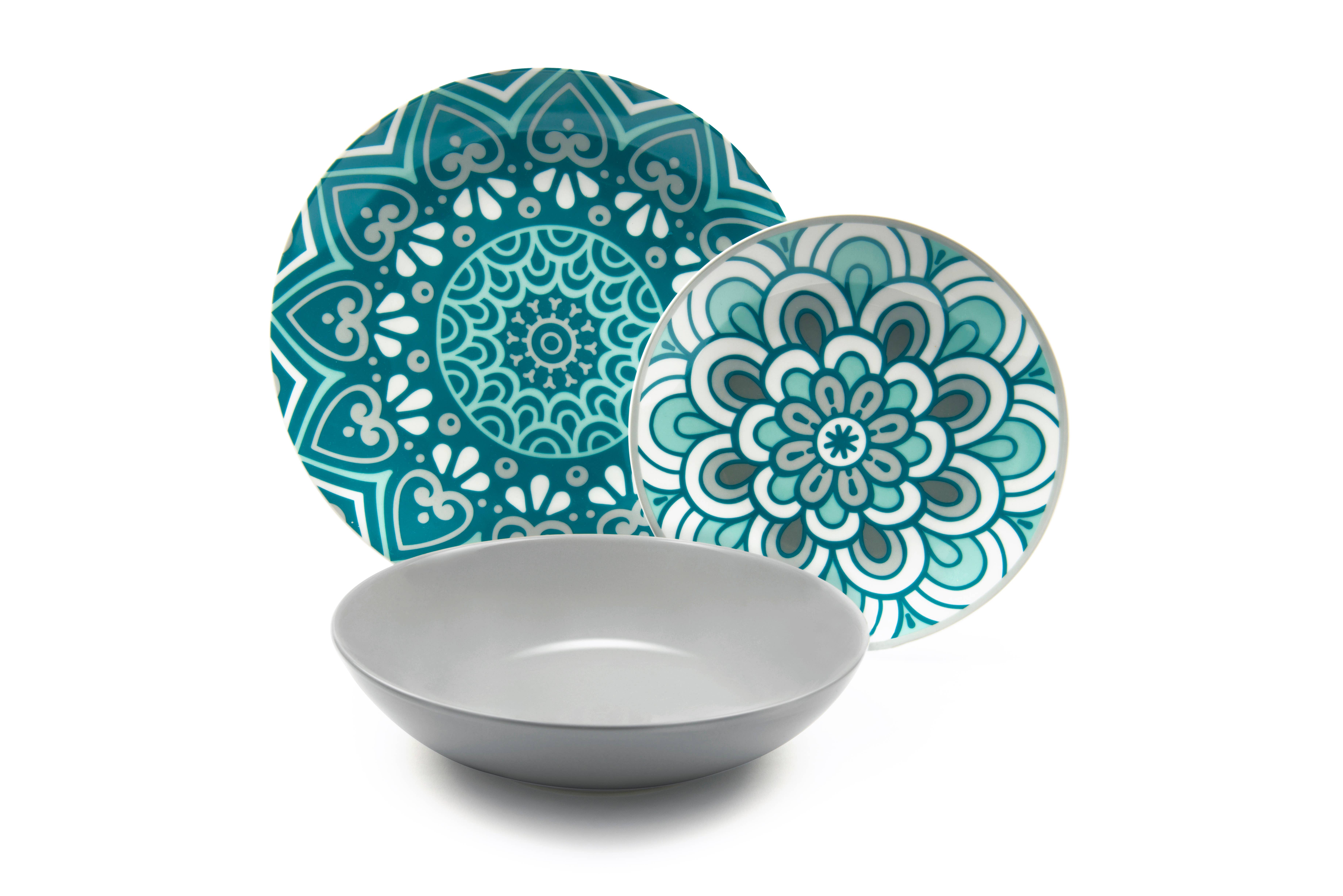 multicolour 18 Mandala Dinnerware Set for wholesale on Faire3