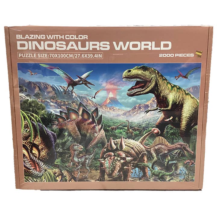Puzzle de cartón Dinosaur World (2000 piezas) para venta al por mayor de Texas Toy Distribution