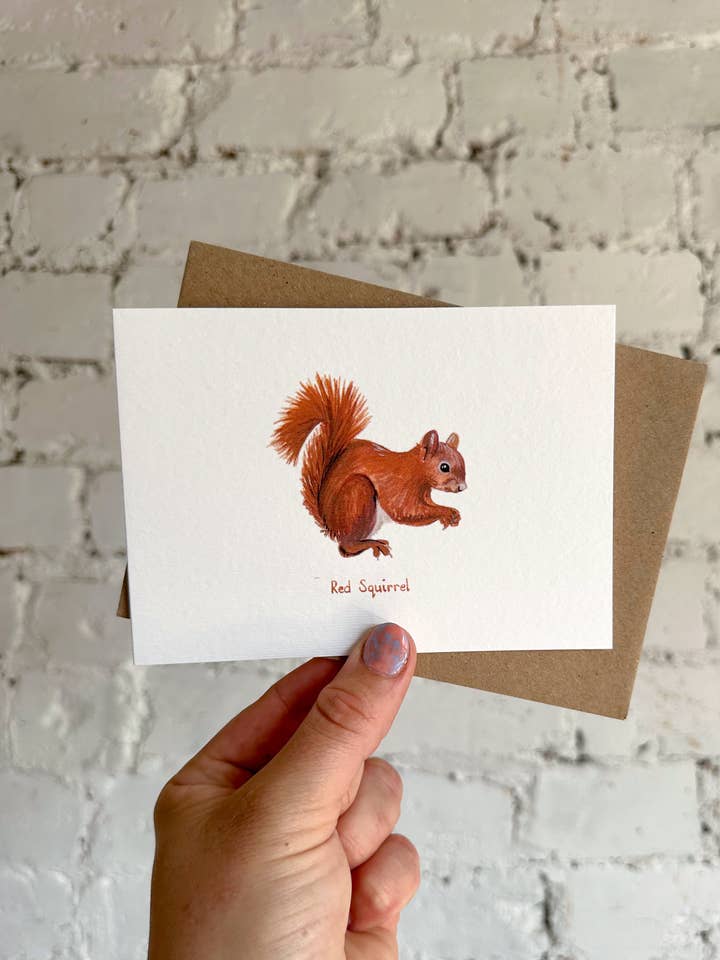 Red Squirrel Card for wholesale by This Thursday