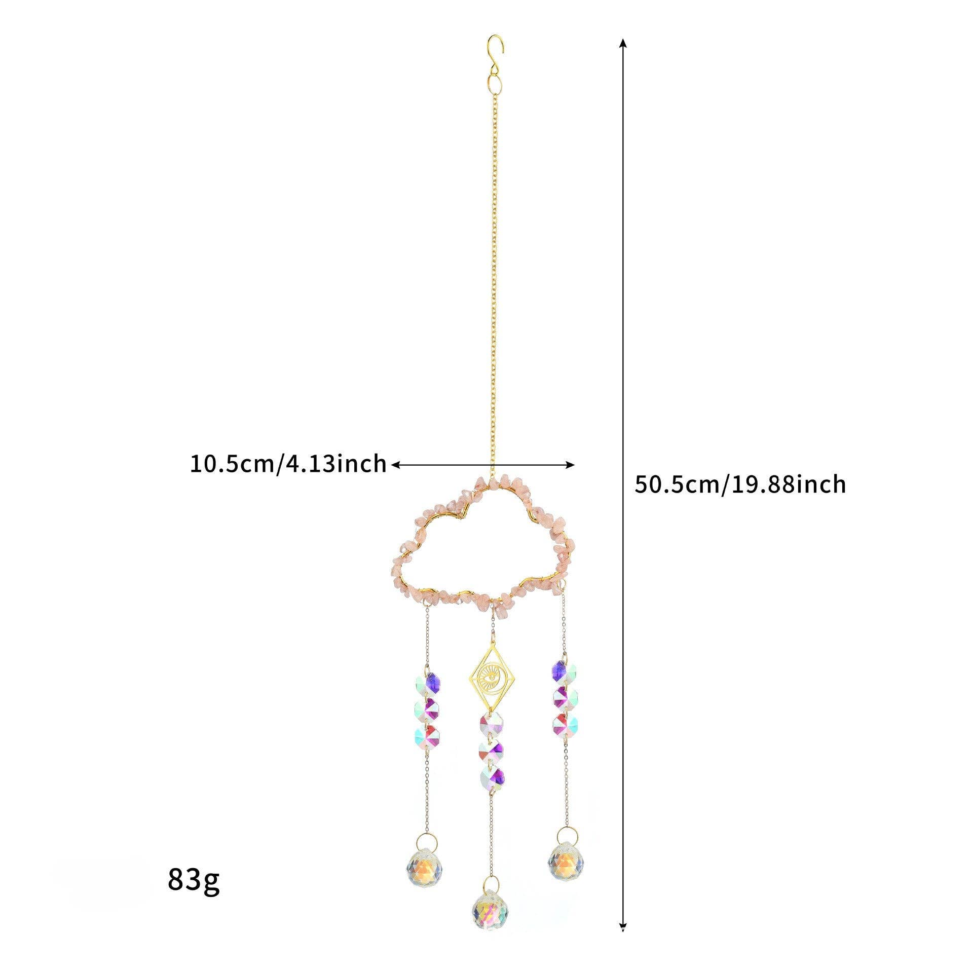 Dipped Shop - Wholesale Suncatcher - Cloud Stone Cross Crystal Home Hangings DP25A9192