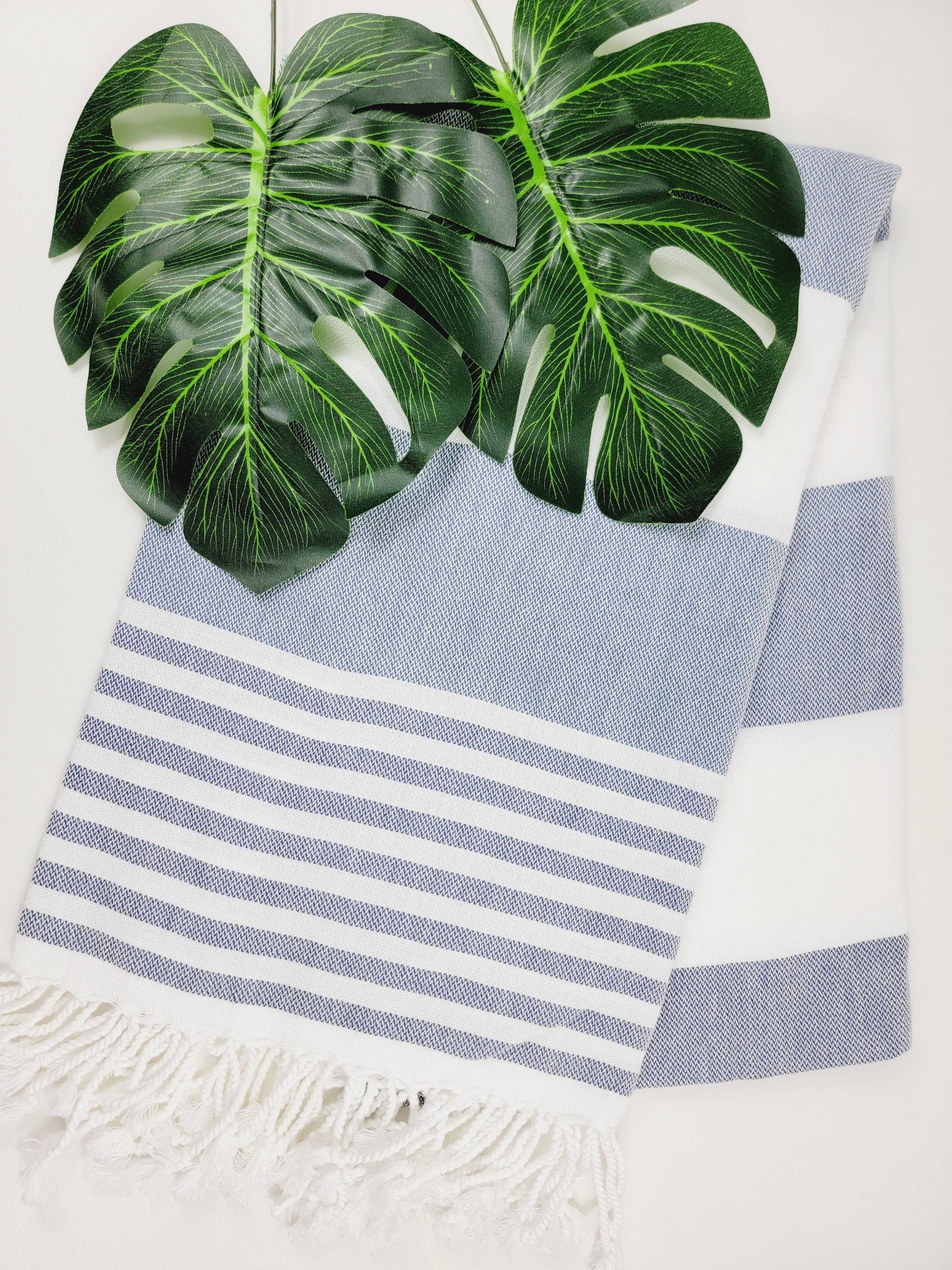 EBRU Home - Wholesale Beach Towel - Beach/Bath Turkish Towel Easy carry Quick Dry - Navy3