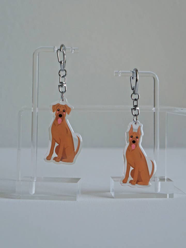 Great Dane Epoxy Keychain for wholesale by kiwi & WILLOW