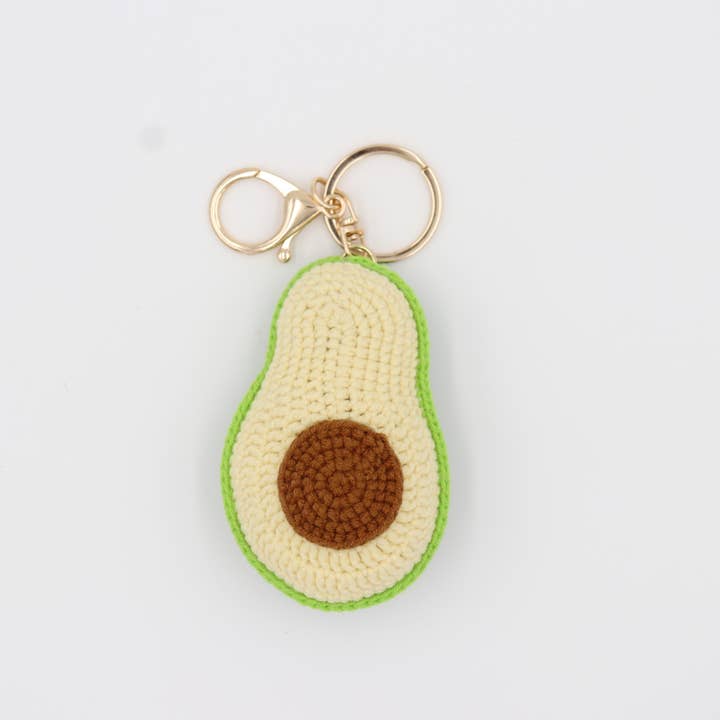 Sparkle Being - Vendita all'ingrosso Portachiavi - Donna - Portachiavi all'uncinetto a forma di avocado per un'atmosfera naturale