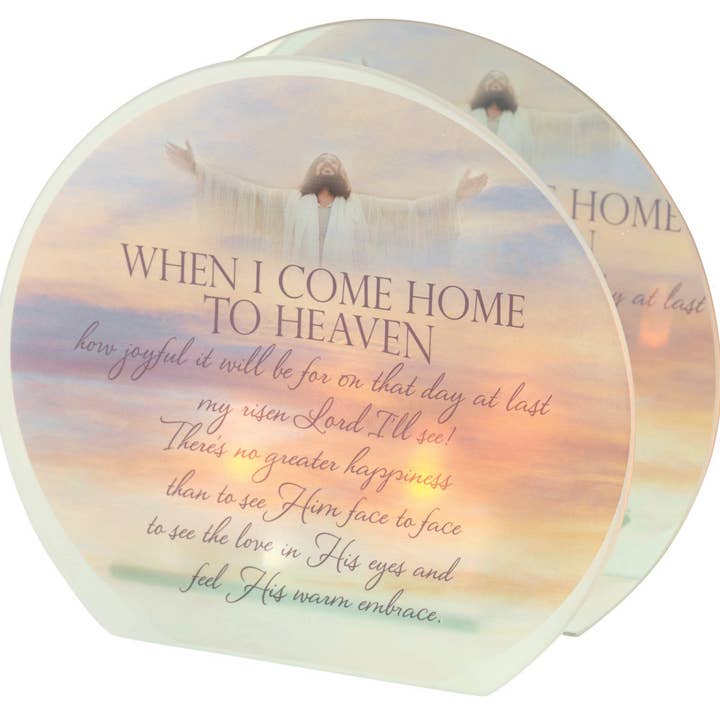 Tealight Holder When I Come Home 7in H for wholesale by Dicksons